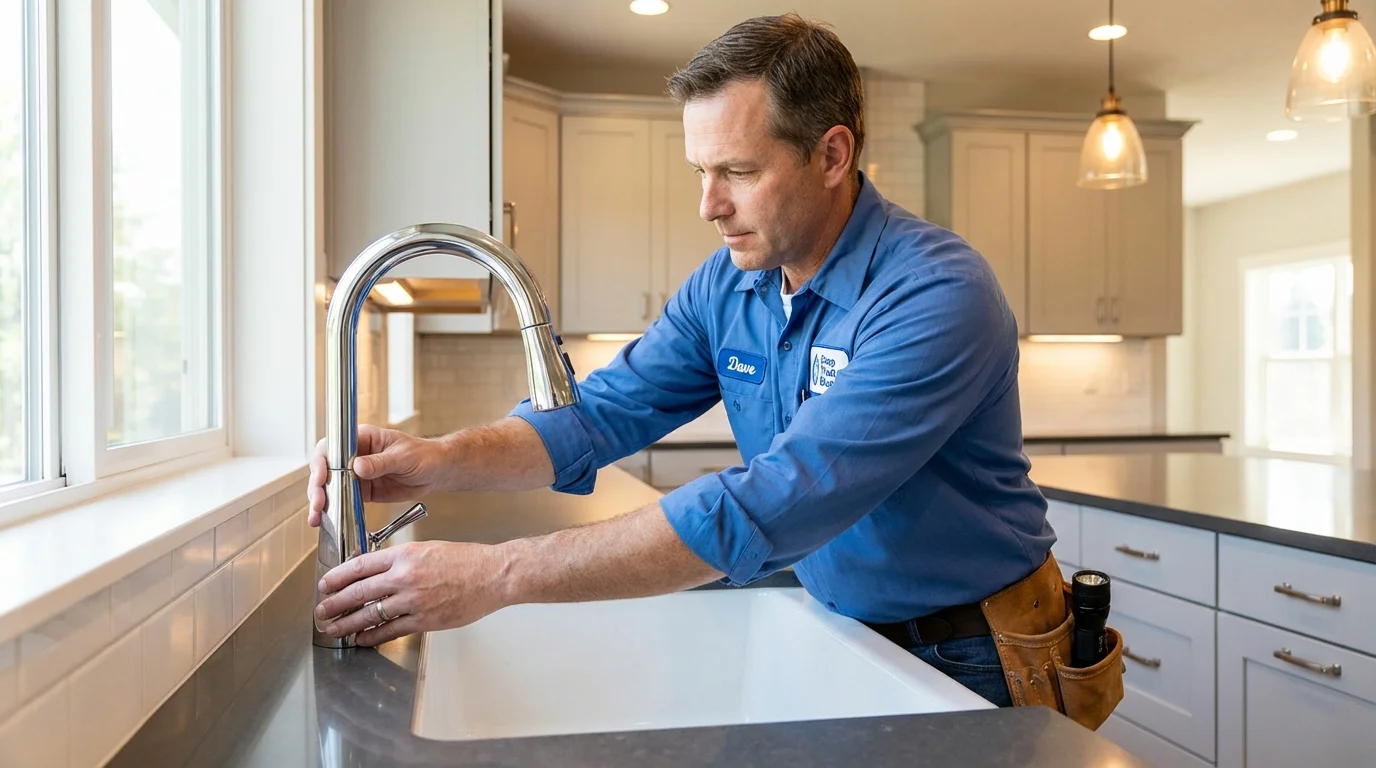 Kitchen faucet installation by Johns Plumbing LLC in Arcanum