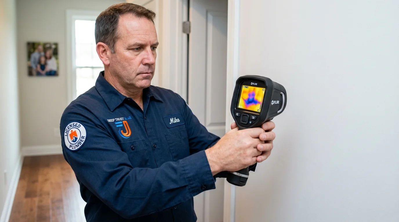 Thermal imaging leak detection by Johns Plumbing LLC in Arcanum